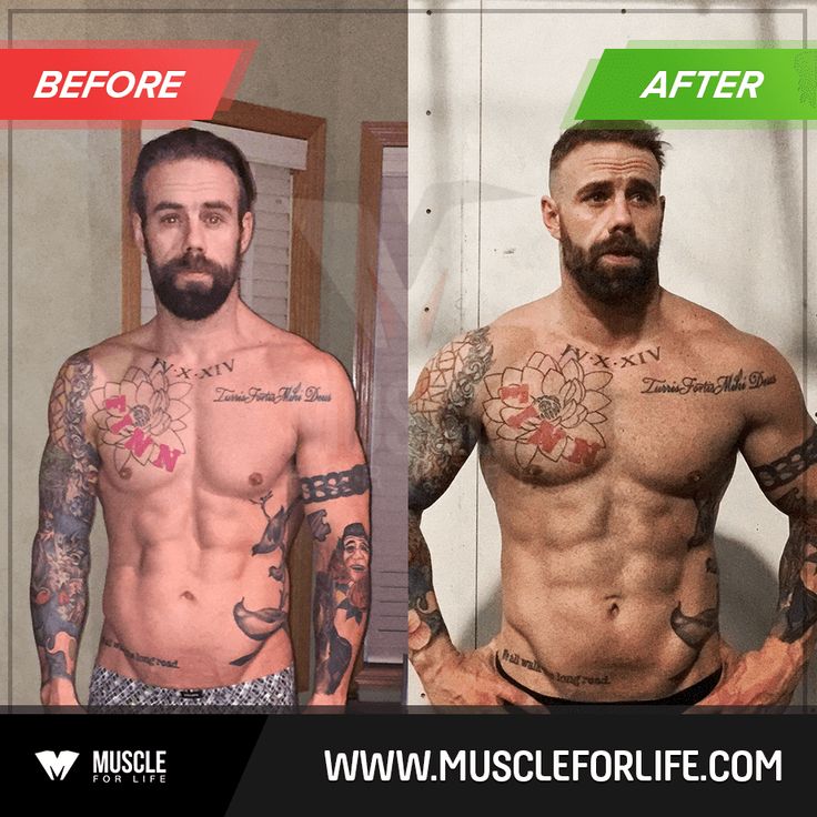 the before and after photos show how much muscles are able to lift up or down