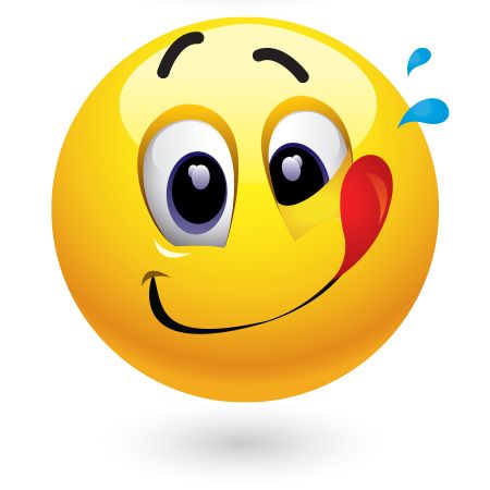 an emoticive smiley face with two different expressions