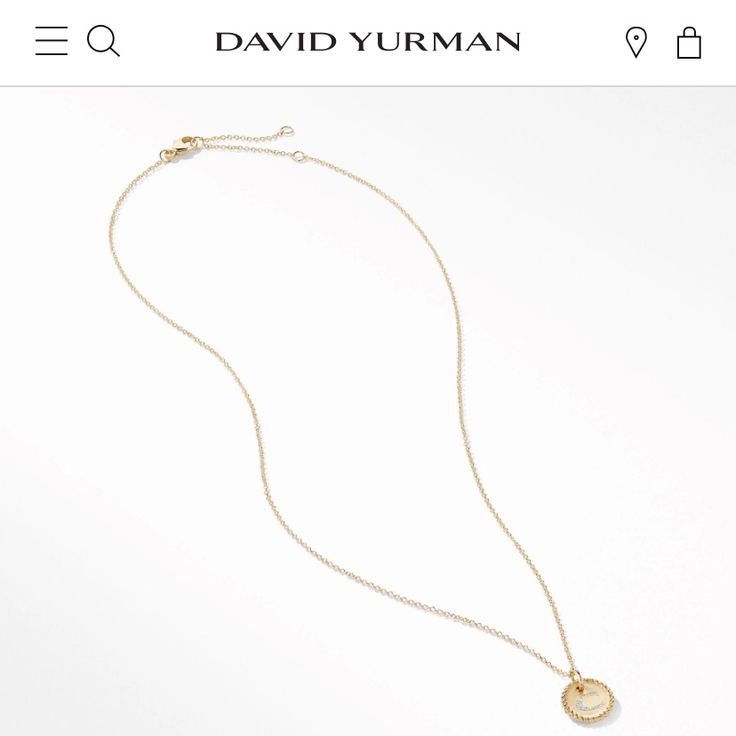 David Yurman C Initial Charm Necklace In 18k Gold With Pave Diamonds Never Worn! Only Selling Because I’ve Received Two! C Initial, David Yurman Jewelry, Initial Charm, David Yurman, Pave Diamonds, Womens Jewelry Necklace, Charm Necklace, 18k Gold, Initials