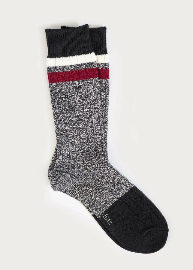 Buy this casual comfy men's boot sock knit with non-itchy wool blend for extra warmth for your lovely foot. Pairs perfectly with your favourite winter boots! Winter Sporty Socks With Ribbed Cuffs, Sporty Winter Socks With Ribbed Cuffs, Black Knitted Socks For Stocking Stuffer, Black Casual Outdoor Socks, Casual Black Socks For Outdoor, Cozy Black Knitted Socks, Cozy Black Socks For Cold Weather, Black Outdoor Winter Socks, Black Winter Outdoor Socks