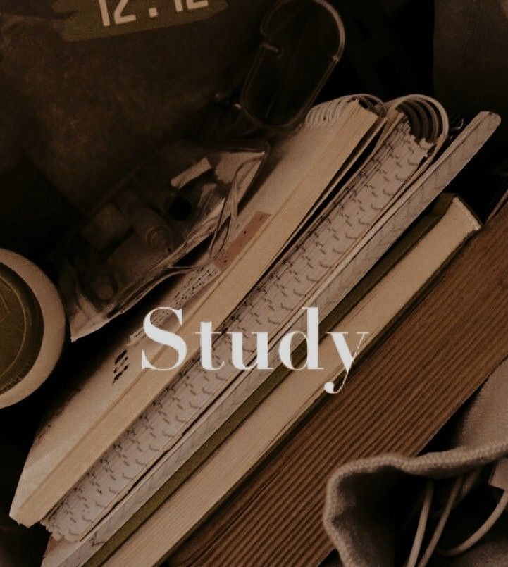 a pile of books with the words study on it and an image of a pair of shoes next to them