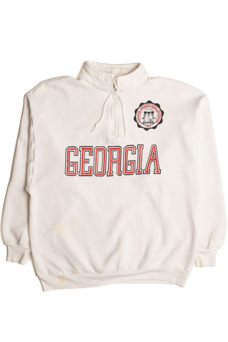 University of Georgia Sweatshirt 8521 Georgia Sweatshirt, Vintage College Sweatshirts, College Sweatshirt, University Of Georgia, Vintage Apparel, Vintage Sweatshirt, Georgia, Vintage Outfits, University