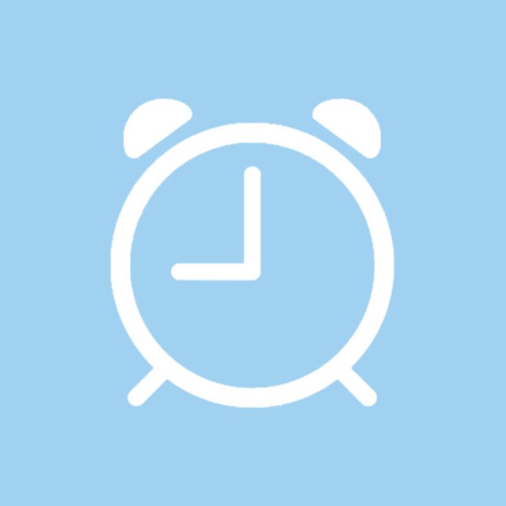 an alarm clock icon on a blue background