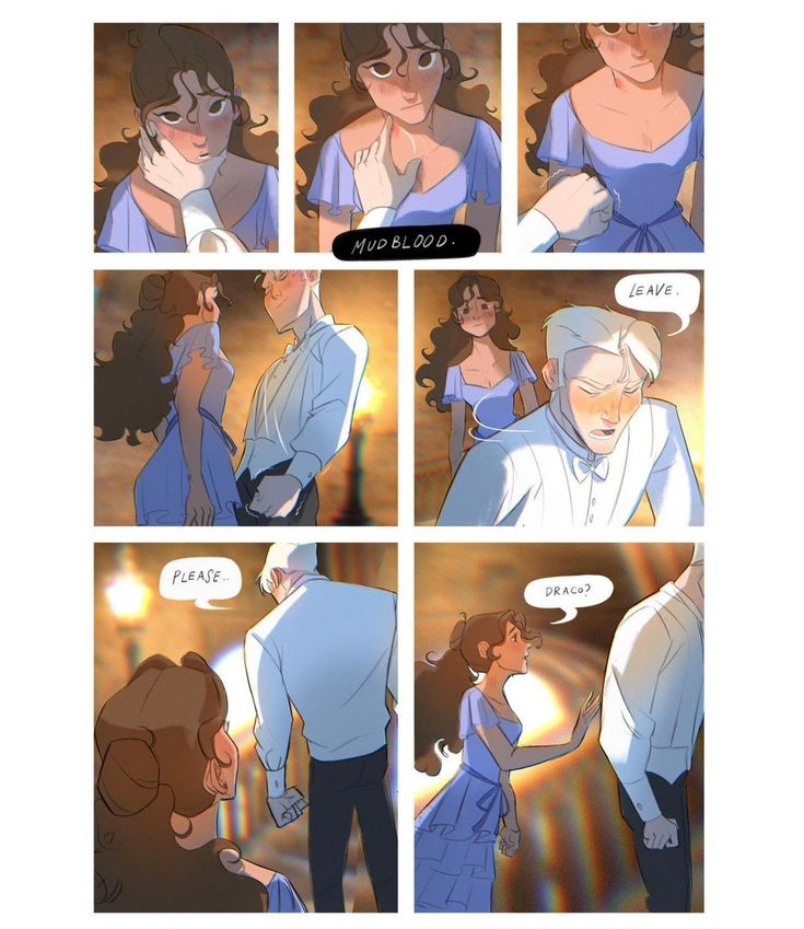 a comic strip with an image of a man and woman in blue clothes talking to each other