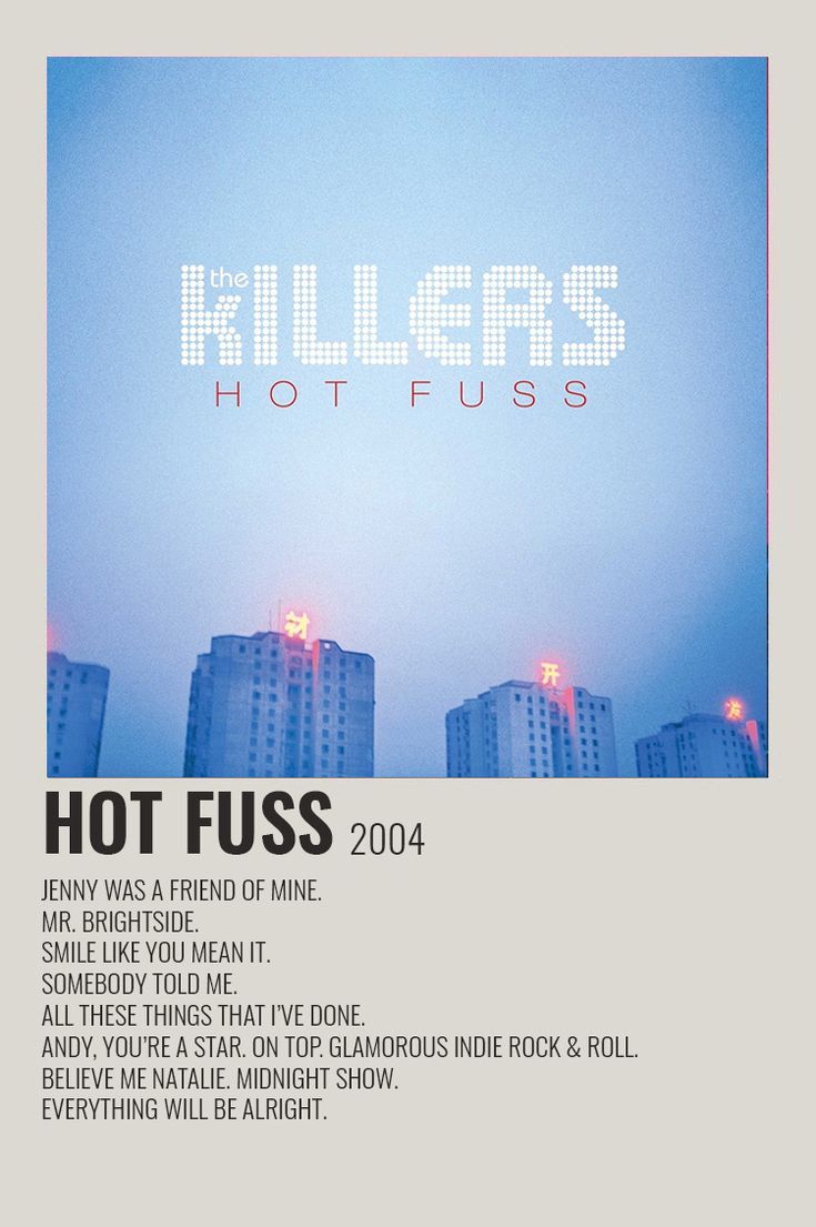 a poster with the words hot fuss on it