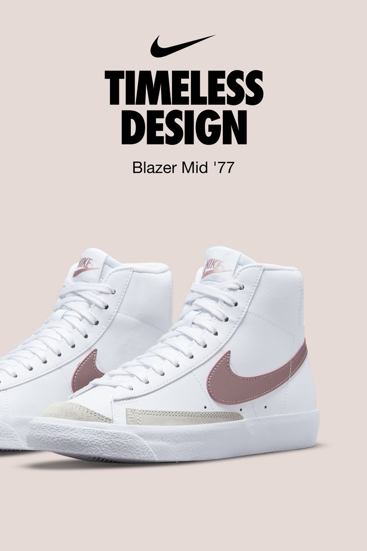 Channels the old-school look of Nike basketball with a vintage finish. Shop now on Nike.com. Girls Shoes Teenage Nike, Custom Pink Nikes, Pink Nike Shoes High Top, Nike Shoes Girls Pink, Nike Custom Shoes Hello Kitty, Nike Blazer Mid 77, Nike Blazer Mid, Bad Behavior, Preppy Shoes