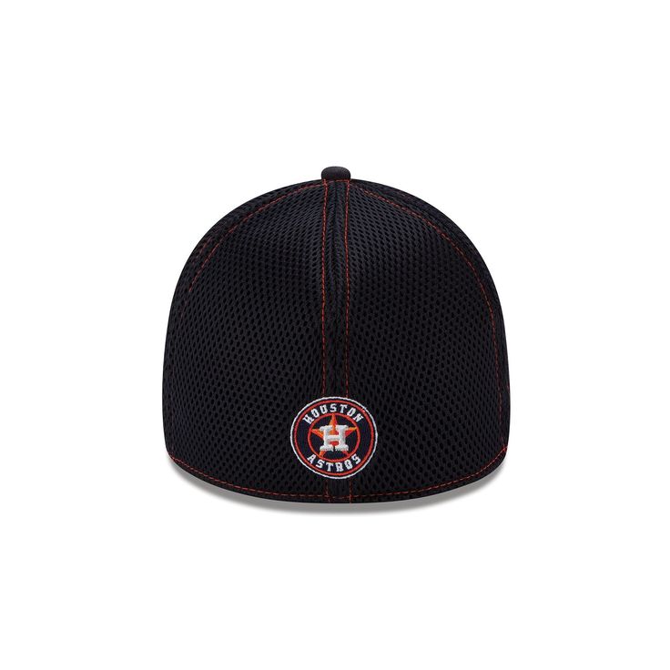 The Houston Astros NEO 39THIRTY Stretch Fit Cap features an embroidered Astros logo at the front panels with an alternate logo at the rear and the team name at the visor. Fitted Snapback Hat With Logo Patch For Fans, Sporty Fitted Hat With Logo Patch And Curved Brim, Collegiate Fitted Hat With Logo For Baseball Season, Collegiate Fitted Baseball Cap With Logo Patch, College Fitted Hat With Embroidered Logo And Curved Brim, Navy Fitted Hat With Embroidered Logo For Sports, Sporty Fitted Hat With Embroidered Logo And Curved Brim, Curved Brim College Fitted Hat With Embroidered Logo, Sporty Visor Hat With Logo Patch