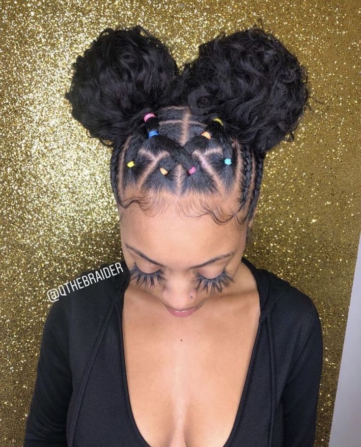 Band Hairstyles, Rubber Band Hairstyles, Two Buns, Cute Natural Hairstyles, Hair Puff, Protective Hairstyles For Natural Hair, Girls Natural Hairstyles, Pelo Afro, Girls Hairstyles Braids