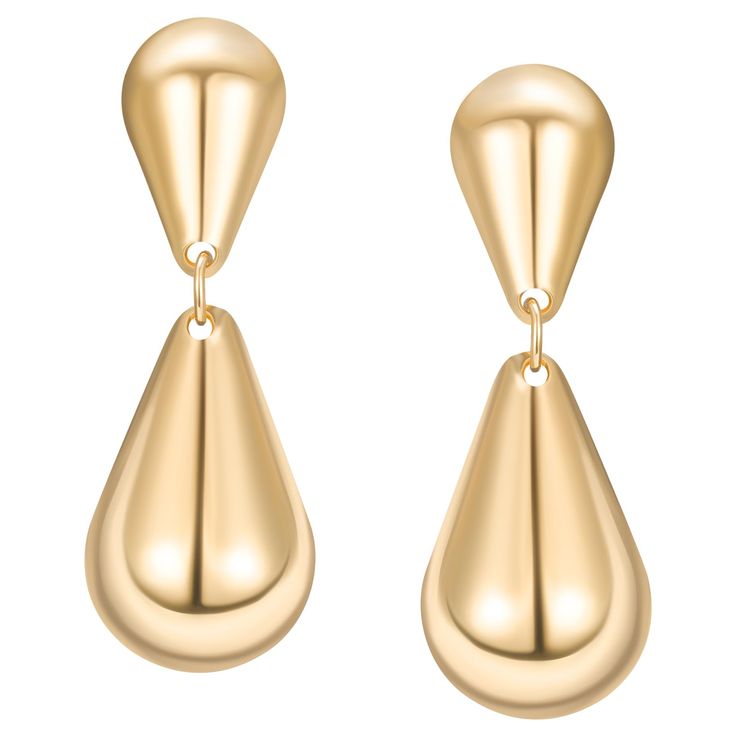 PRICES MAY VARY. 【Must Have Earring】Timeless classic drop dangle earrings , this 14K gold plated statement earring are the trendy vibe, suit for ladies to women. 【 Perfect for Any Occasion】14K gold plated teardrop earrings are never goes out of style. Perfect gifts for Birthdays, Anniversaries, Valentine's Day, Christmas, Mothers Day, Graduation, Engagement, Wedding, etc. Packed in a delicate gift box 【Size Info】:2 inches(5.2cm) high, 0.74 inches(1.9cm)wide; The lightweight statement geometric d Plain Earrings, Suit For Ladies, Gold Teardrop Earrings, Earrings Ideas, Statement Earring, Jojo Siwa, Drop Dangle Earrings, Engagement Wedding, Teardrop Earrings