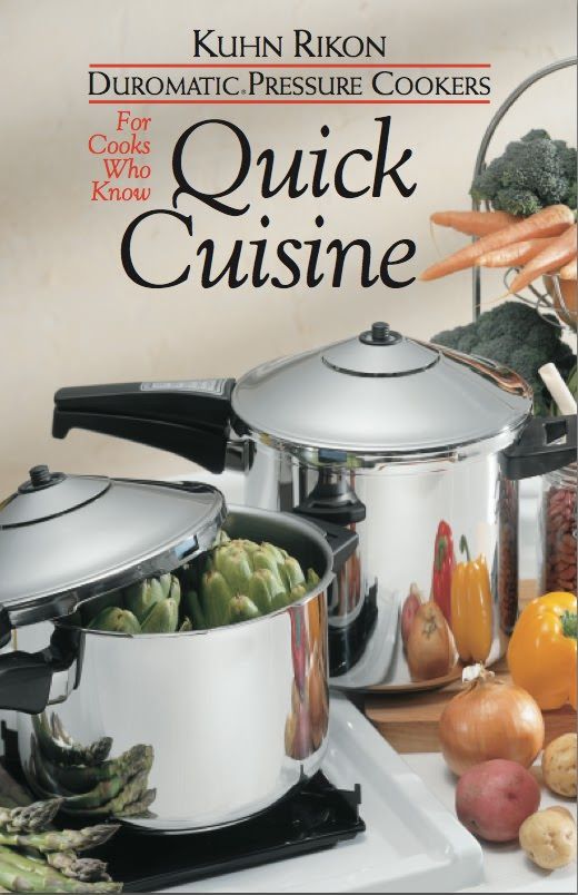 a cookbook cover with pots and pans full of vegetables