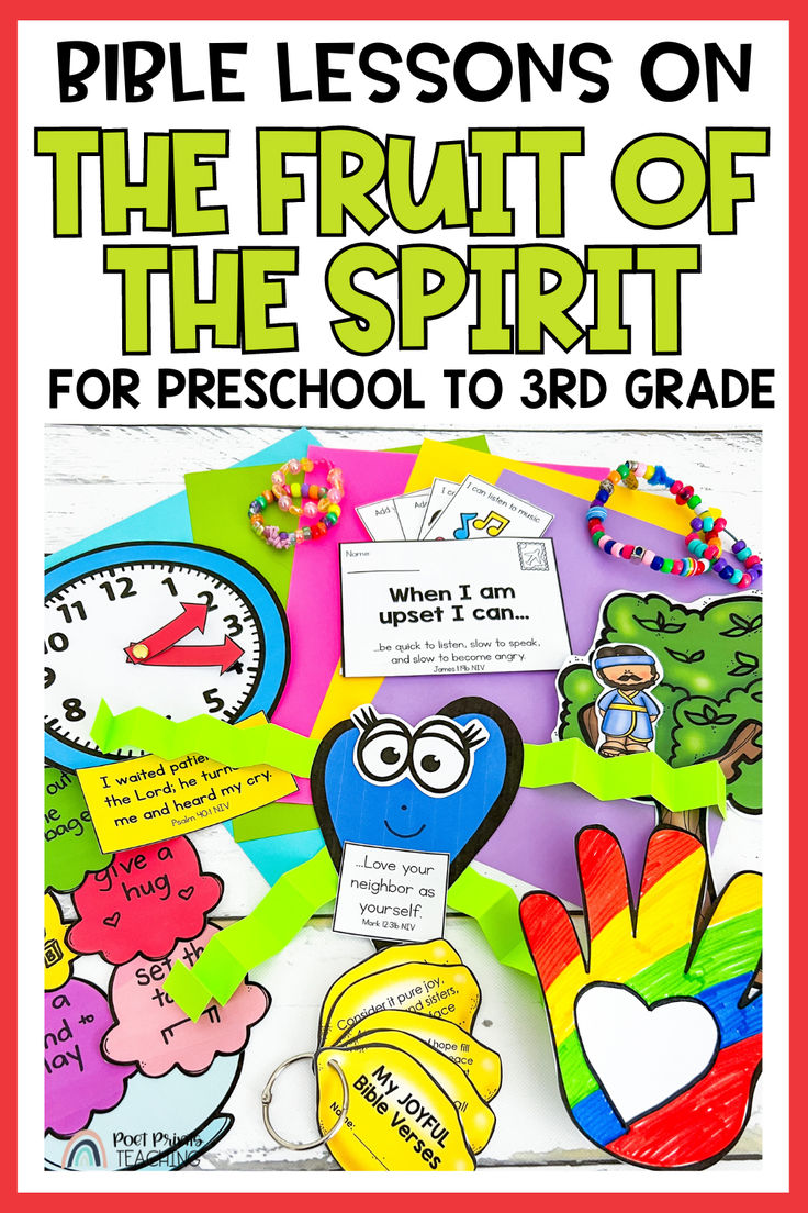 the fruit of the spirit for preschool to 3rd grade