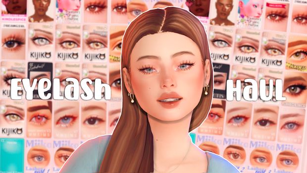 an animated image of a woman's face with the words eyelash haul on it