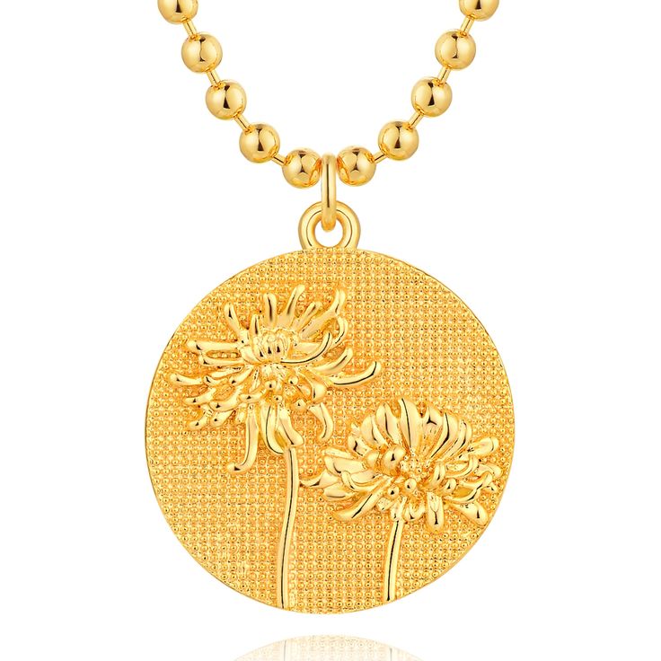 PRICES MAY VARY. November Birth Flower Necklace: Chrysanthemum exemplifies well wishes and are believed to bring good luck, the gold 19.2mm birth flower necklace,dainty gold necklace with1.5mm Rope Chain Long 19.5"+2" extension, adjustable gold necklace suitable for most women and teen girls. Waterproof Necklace for Women: 18K gold plated over high quality brass plated to ensure a long without faded. Nickel and lead free, Hypoallergenic, that provides an extremely tough, durable, long lasting co Waterproof Necklace, November Birth Flower, Birth Flower Necklace, Well Wishes, Floral Jewelry, Dainty Gold Necklace, Jewelry Birthday, Disc Pendant, Birthday Jewelry Gift