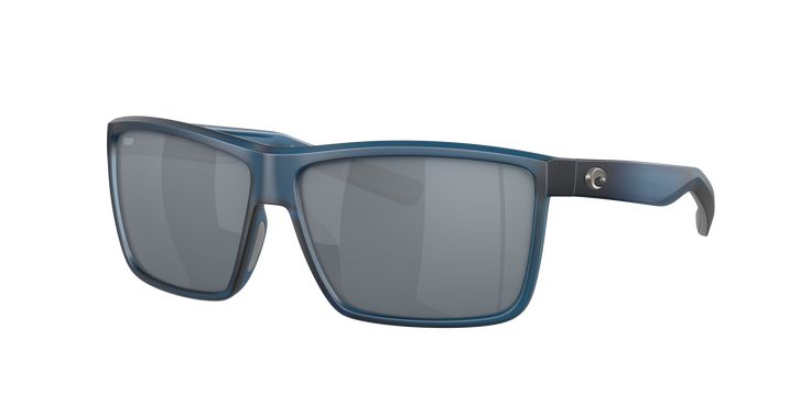 Experience the perfect balance between style and performance with Costa Rinconcito sunglasses. These shades feature a matte atlantic blue frame that adds a pop of color to your look. The rectangle shape, paired with polarized lenses, offers excellent clarity and glare reduction. The gray silver mirror lens color further enhances the visual experience, making these glasses ideal for all outdoor activities. Available with prescription lenses. Rectangular Polarized Sunglasses For Outdoor Activities, Blue Wayfarer Shield Sunglasses With Gradient Lenses, Casual Rectangular Sunglasses For Outdoor Activities, Rectangular Sunglasses With Mirrored Lenses For Outdoor Activities, Rectangular Polarized Sports Sunglasses, Blue Polarized Sports Sunglasses, Blue Polarized Shield Sunglasses For The Beach, Blue Polarized Shield Sunglasses For Outdoor, Modern Blue Shield Sunglasses For Outdoor Activities