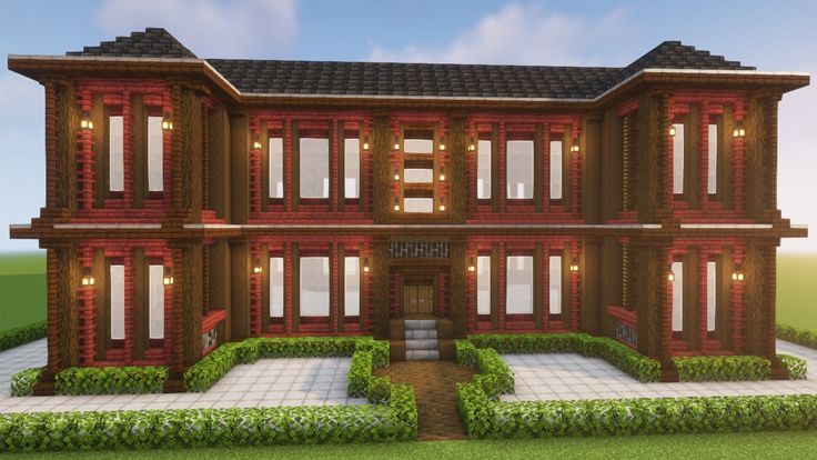 an image of a large house in minecraft