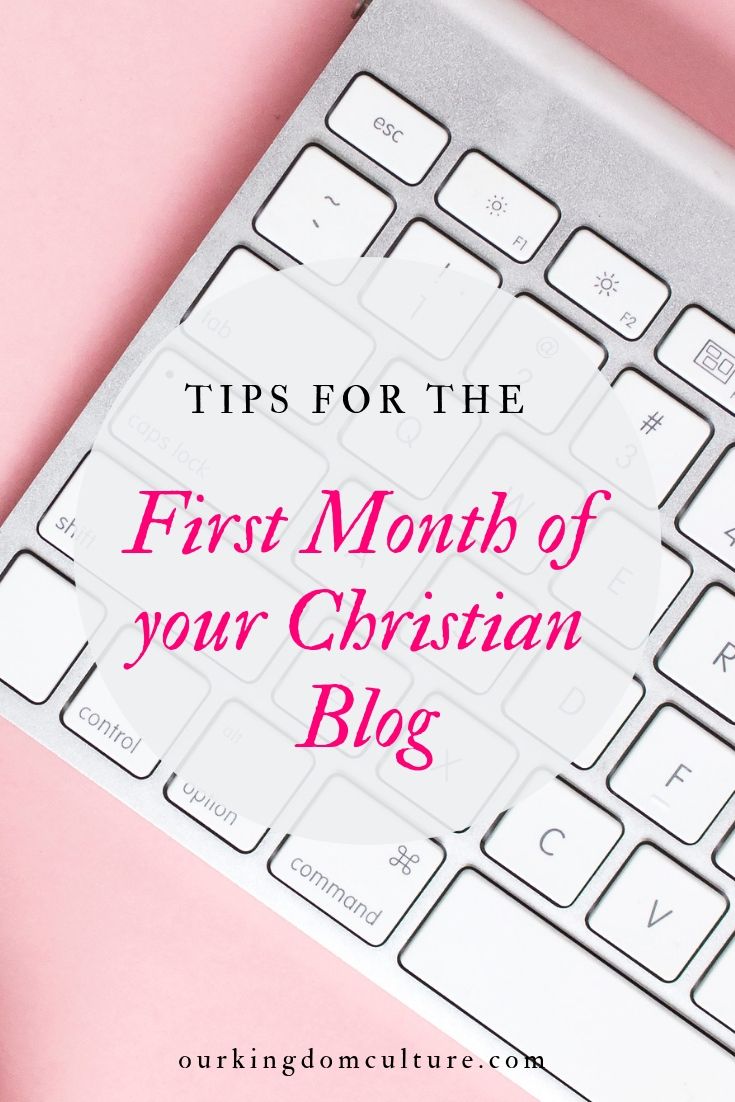 a computer keyboard with the words tips for the first month of your christian blog