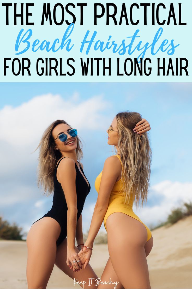 Beach Day Braids, East Beach Hairstyles, Cute Pool Hairstyles Long Hair, Summer Braids For Long Hair Beach Hairstyle Tutorials, Long Hair Swimming Styles, Long Hair At The Beach, Summer Holiday Hairstyles Beach, Hairstyles For Hawaii Vacation, Best Hairstyles For Swimming Long Hair