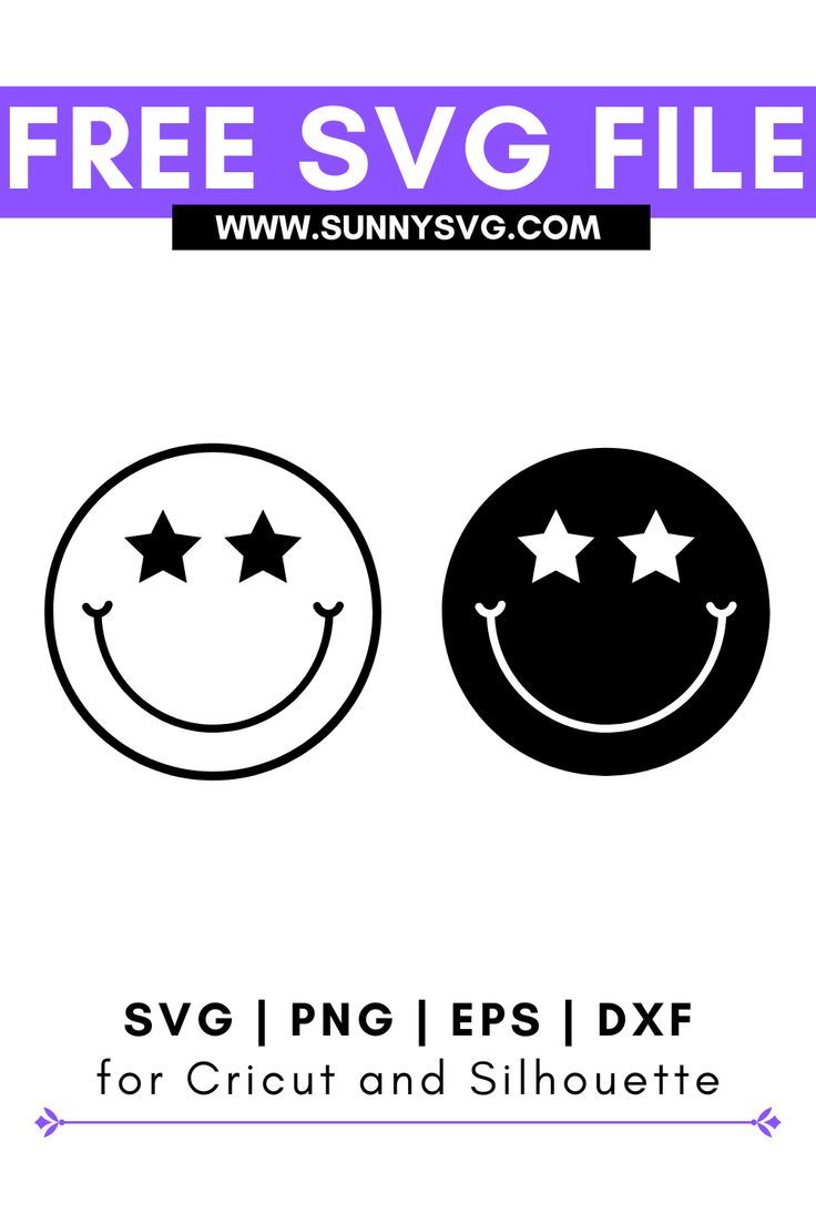 star eyes smiley face svg Smiley Face Svg Free, Face Svg Free, Preppy Smiley Face, Smiley Face Svg, Free Svg Files For Cricut, Shirt Sticker, Star Eyes, Cricut Explore Air 2, Free Cut Files