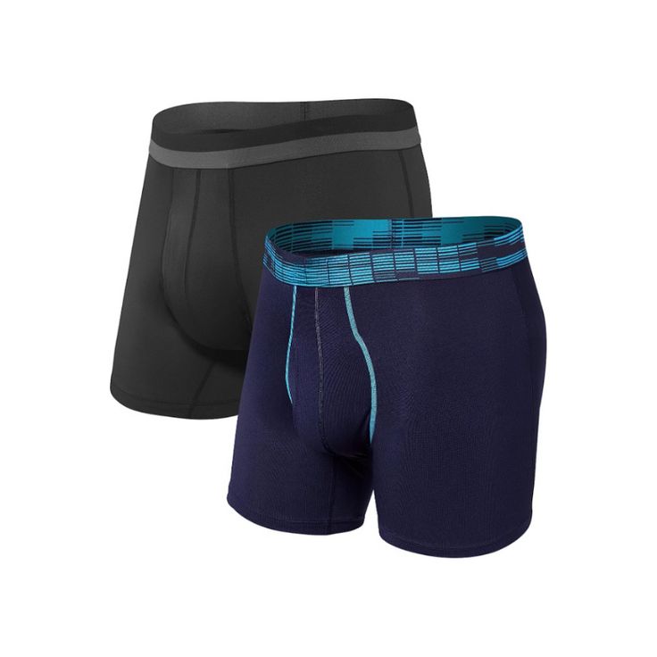 Our Solid 2 Piece Sports Mesh Boxer Brief Set is the perfect combination of style and functionality for active individuals. The solid color design adds a touch of simplicity and versatility, making them suitable for various occasions. With two pairs in the set, you'll have a reliable and stylish option for your active lifestyle. Features: Machine wash Men’s boxer briefs 2 pack: Bold, bright, and brilliantly comfortable, this pack of 2 boxer briefs is underwear for men with a sense of style and a need for everyday comfort. Slim fit: Ideal for layering, the form-fitting boxer briefs are made from super soft fabric and designed with no fly and a 5” seam for a comfortable no-fuss fit. Ballpark support: Our boxer briefs come equipped with the patented BallPark Pouch to reduce friction and keep Functional Black Boxer Briefs For Sports, Breathable Compression Sportswear Boxer Briefs, Athleisure Workout Boxer Briefs Multi-pack, Black Boxer Briefs For Sports, Athleisure Multi-pack Boxer Briefs For Workout, Black Athleisure Boxer Briefs For Sports, Sporty Multi-pack Boxer Briefs For Workout, Sporty Multi-pack Boxer Briefs For Training, Sporty Multi-pack Boxer Briefs For Gym