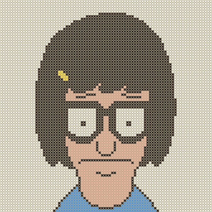 a pixellated image of a man with glasses