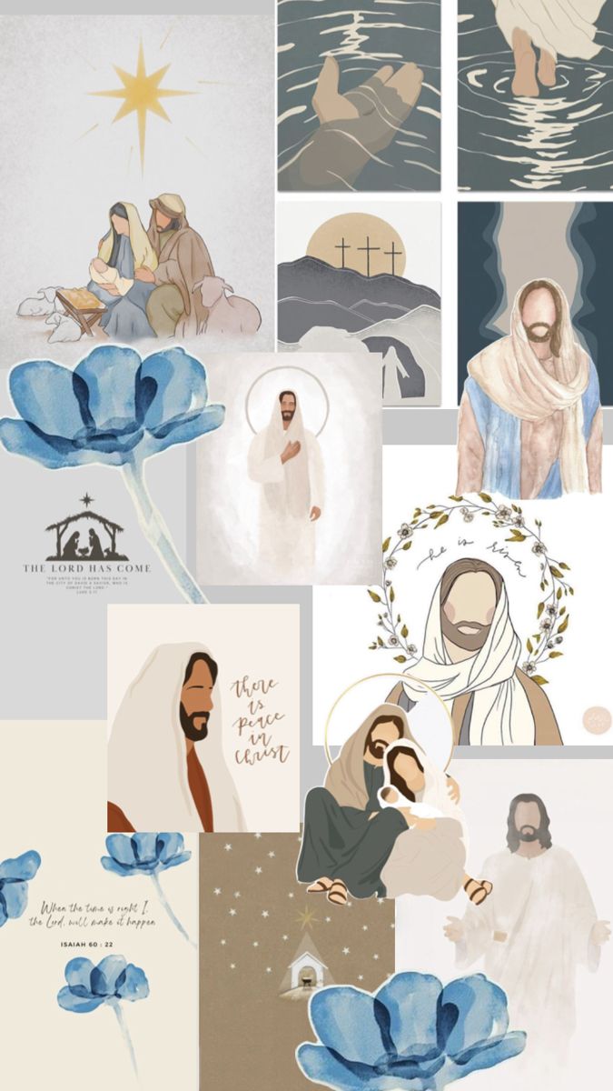 the nativity is depicted in this collage