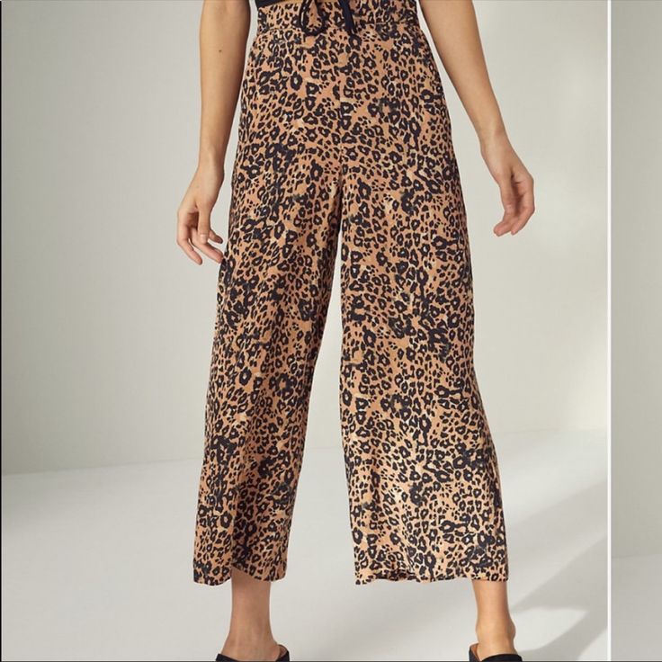 Brand New!! Super Cute Lightweight Pant - Sadly Too Small For Me Price Negotiable Workwear Wide Leg Leopard Print Bottoms, Leopard Print Wide Leg Bottoms For Work, Wide Leg Leopard Print Bottoms For Work, Casual Leopard Print Pants For Work, Casual Leopard Print Workwear Pants, Chic Leopard Print Workwear Bottoms, Chic Leopard Print Summer Pants, Casual Leopard Print Wide-leg Pants, Casual Wide-leg Leopard Print Pants