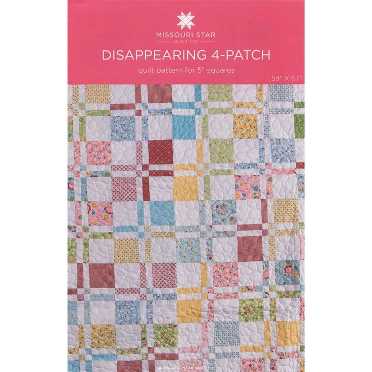 a book with the title, disapeering 4 - patch quilt pattern