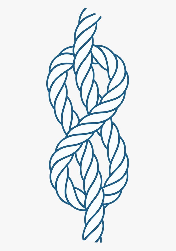 an image of a knot that has been drawn in blue ink on a white background