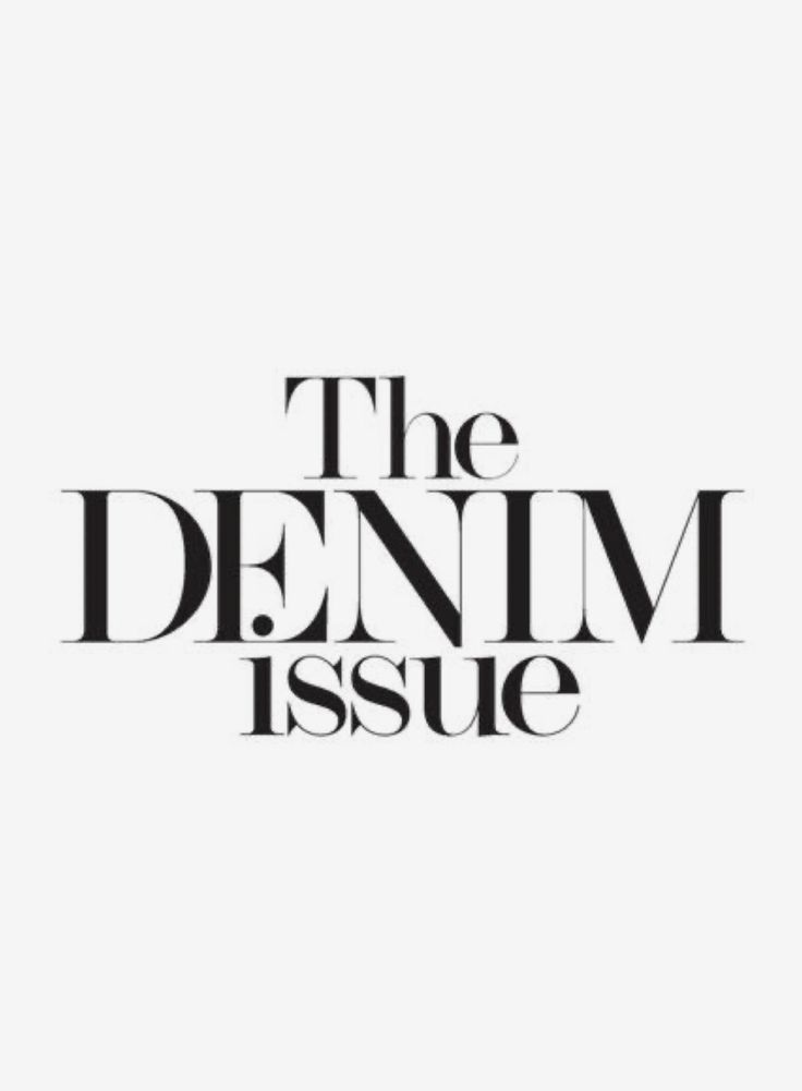 the denim issue logo in black and white