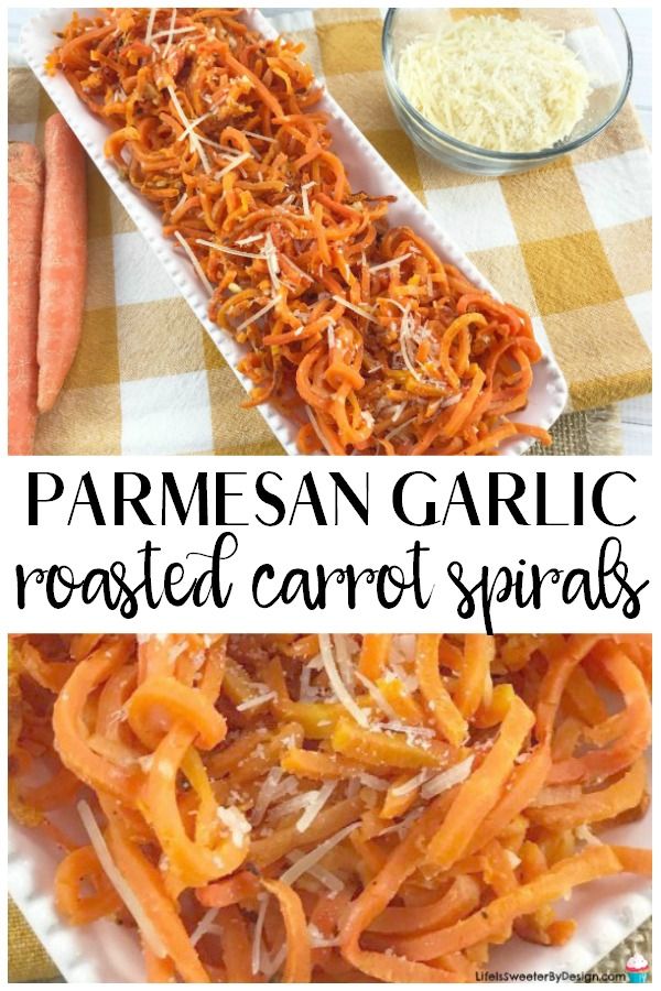 carrot spirals with parmesan garlic roasted carrot spread