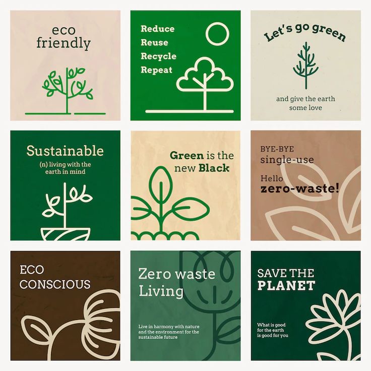 six different types of eco - friendly cards with the words save the planet on them