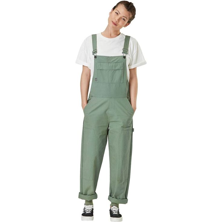 Picture's Bibee Overalls are a fresh take on workwear-inspired style, adding subtle modern details while maintaining the classic overall look we know and love. A side zipper at the hip allows easy changing and bathroom breaks, while the zippered chest pocket provides secure on-the-go storage for cash, cards, and other small valuables. Casual Solid Color Overalls For Work, Green Workwear Overalls, Green Overalls For Work, Cotton Overalls With Pockets For Work, Cotton Workwear Overalls With Slip Pockets, Casual Cotton Overalls For Workwear, Solid Overalls With Pockets For Work, Relaxed Fit Bib Front Overalls For Workwear, Cotton Overalls With Slip Pockets For Workwear