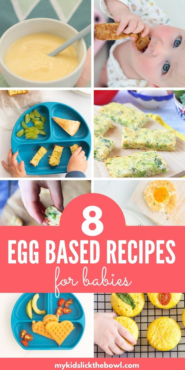 eight egg based recipes for babies that are easy to make and can be made in minutes