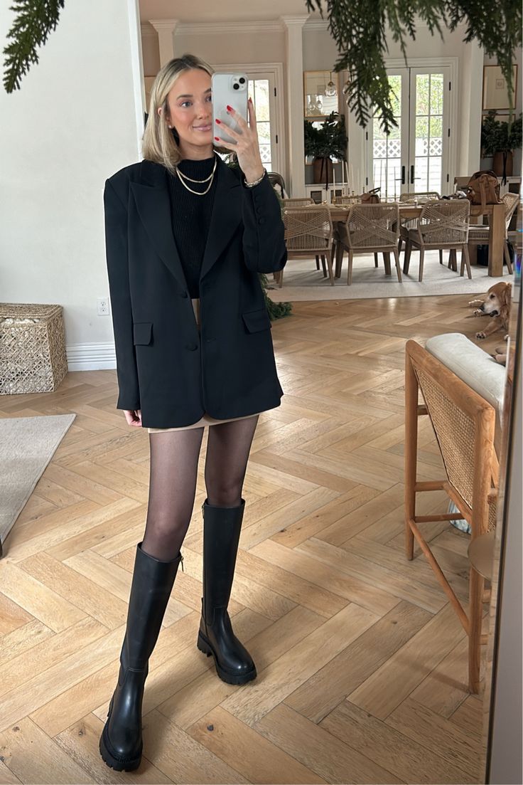 Luxe Suiting Boyfriend Blazer curated on LTK Boyfriend Blazer Outfit Casual, Grey Boyfriend Blazer Outfit, Black Boyfriend Blazer Outfit, Frankie Shop Boyfriend Blazer Outfit, Boyfriend Blazer Outfit, Boyfriend Blazer, Skirts With Boots, Plaid Blazer, Blazer Outfits