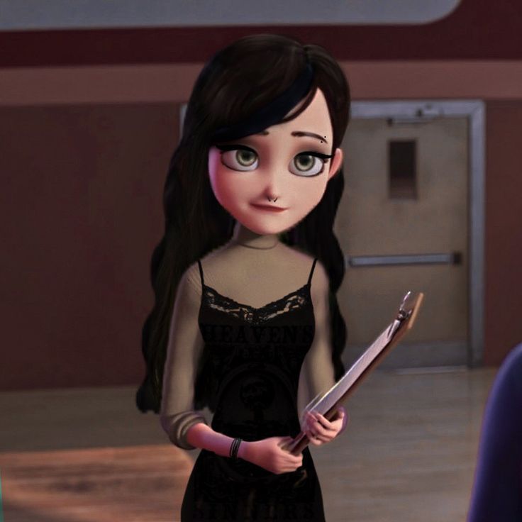 the animated character is holding a knife in her hand