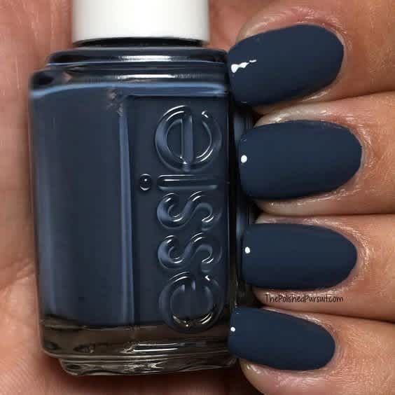 Dark Blue Nail, Dark Blue Nail Polish, Stars Nails, Nail Polish Hacks, Nagellack Trends, Blue Nail Polish, Grayish Blue, Blue Nail, Fall Nail Colors