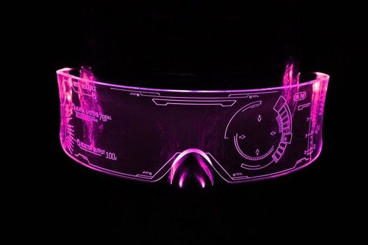 a pair of glasses that are lit up in the dark with pink lights on them