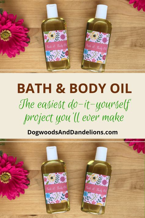 Spending lots of time outdoors is one of the best parts of summer. But thick, heavy lotions are too much with the heat and humidity. Read on to find out how to make this DIY bath & body oil. It is surprisingly light and non-greasy and perfect to moisturize your skin for the summer. Skin Moisturizer For Dry Skin, Body Oil Recipe, Body Oil Diy, Homemade Moisturizer, Skin Care Routine For 20s, Oil For Dry Skin, Dry Skin Remedies, Light Moisturizer, Diy Body Care