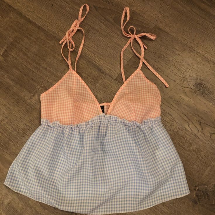 Shein Gingham Print Pink Blue Yellow Zip Side Size M Never Worn!! Cute Gingham Tops For Summer, Cotton Gingham Tops For Vacation, Trendy Gingham Tops For Brunch, Spring Gingham Tops For Brunch, Cute Gingham Tops For Brunch, Gingham Tops For Spring Brunch, Plaid Tops For Spring, Plaid Tops For Beach And Spring Season, Cute Plaid Tops For Spring