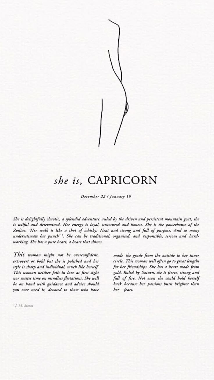 the back cover of she is capricorn