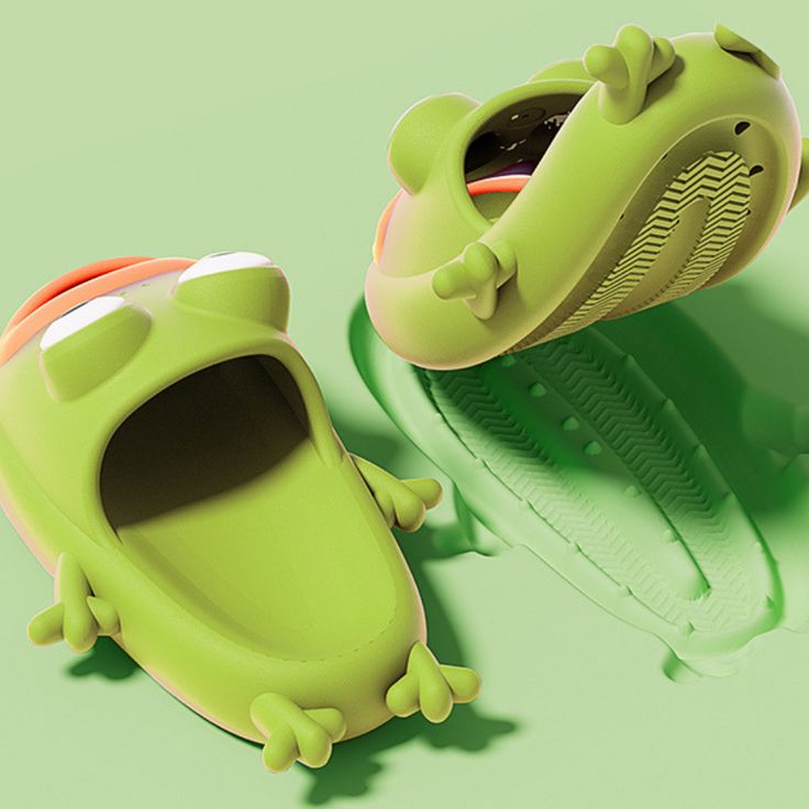 Introducing our exclusive Funny Frog Slippers, perfect for adding a touch of whimsy to any outfit. Made with premium materials and featuring a playful frog design, these slippers are both luxurious and fun. With their comfortable fit and unique style, they are sure to make a statement wherever you go. Features: -All-gender Available -EVA Material -Cartoon Frog -Cute Style Frog Slippers, Funny Shoes, Summer Cartoon, Summer Funny, Cartoon Shoes, Cute Slippers, Frog Design, Funny Frogs, Outdoor Sandals