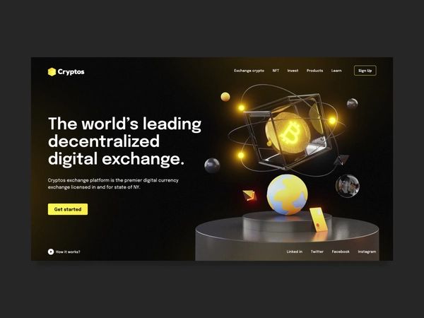 an image of a website page with the words, the world's leading decentized digital exchange