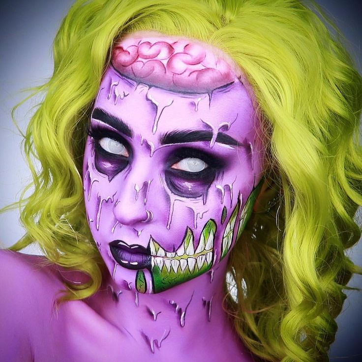 29 Pop Art Makeup Ideas: Easy and Creative Comic-Inspired Looks for Halloween Halloween Makeup Artist, Brown Matte Lipstick, Pop Art Makeup, Halloween Trends, Sheer Lipstick, Sugar Skull Makeup, Natural Lipstick, Lips Shades, Halloween Tags