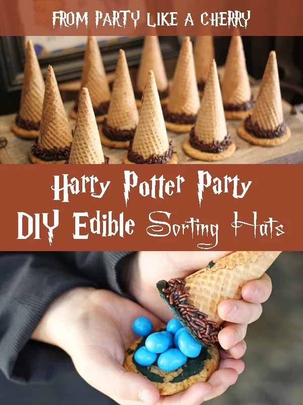 harry potter party diy edible sorting hats