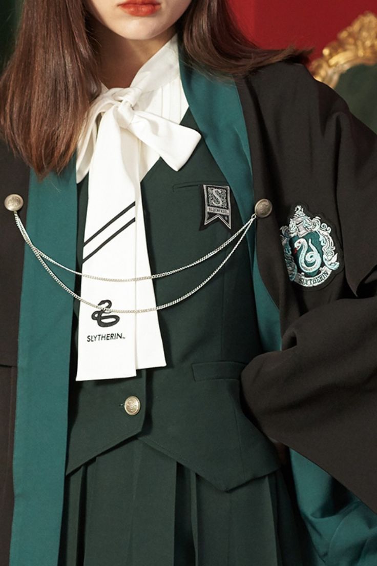 Harry Potter academy magic robe school uniform Harry Potter School Uniform, School Uniform Design, Hermione Granger Cosplay, Hermione Granger Costume, Harry Potter Uniform, Gryffindor Uniform, Ravenclaw Outfit, Slytherin Clothes, Sci Fi Costume