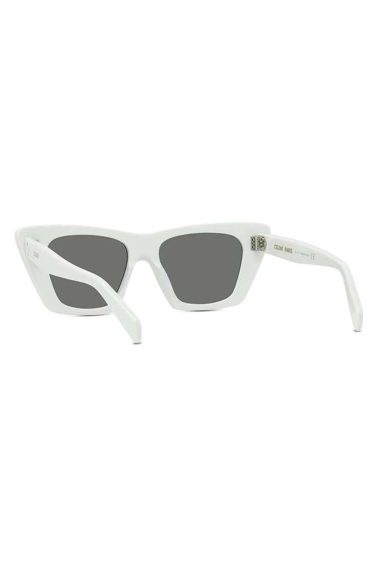 Clean, angular lines define bold Italian sunglasses featuring smart CR-39 lenses. Style Name:Celine 51mm Cat Eye Sunglasses. Style Number: 6562676. Classic White Cat Eye Sunglasses With Polarized Lenses, Classic White Cat Eye Sunglasses With Tinted Lenses, Modern White Cat Eye Sunglasses With Tinted Lenses, Modern Optic White Cat Eye Sunglasses With Gradient Lenses, Modern White Cat Eye Sunglasses With Gradient Lenses, Modern White Square Frame Cat Eye Sunglasses, Modern Optic White Polarized Cat Eye Sunglasses, Modern White Cat Eye Sunglasses With Uva Protection, Classic Optic White Cat Eye Sunglasses With Tinted Lenses