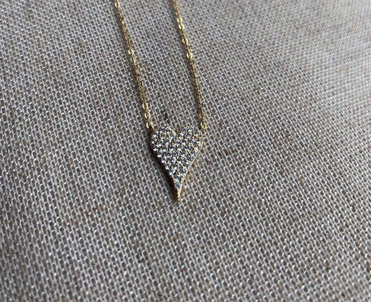 Choose your metal color - 1/2 inch diamond pave heart necklace Celebrity style gold White - pair with your favorite chains Pave Heart Necklace, Mothers Day Necklace, Baby Heart, Gold Link Chain, Star Chain, Gold Snake, Diamond Heart, Metal Color, Pave Diamonds