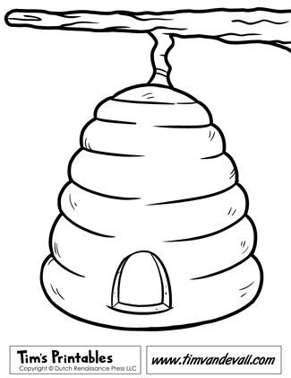 a beehive with a wooden stick on top and the word tim's printables below it