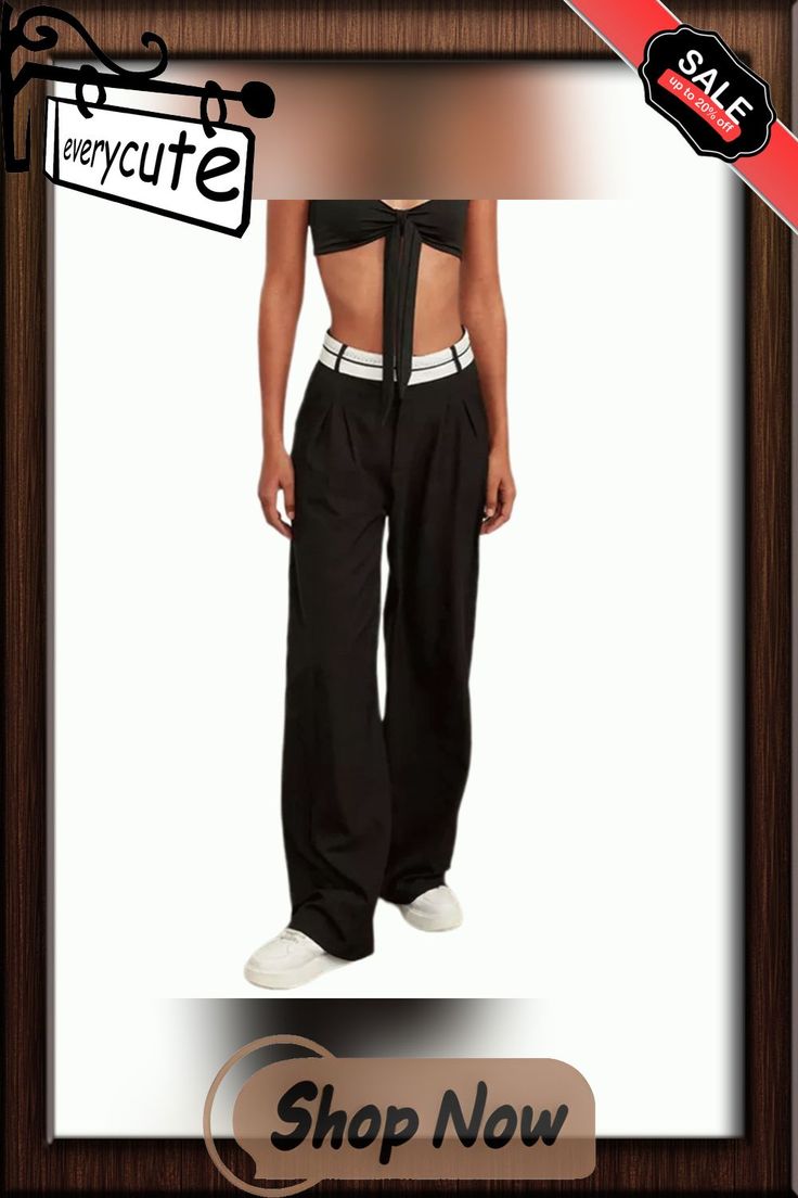 Black Floor Long Pants with Pocket Black Straight Pants For Summer, Black High-waisted Wide Leg Pants For Summer, Black Straight Leg Summer Pants, Black Straight Leg Pants For Summer, Trendy Black High Waist Wide Leg Pants, Black High-waist Wide Leg Pants For Day Out, Black Wide Leg Pants For Summer Day Out, Chic Black Wide-leg Bottoms, Chic Black Wide-leg Pants