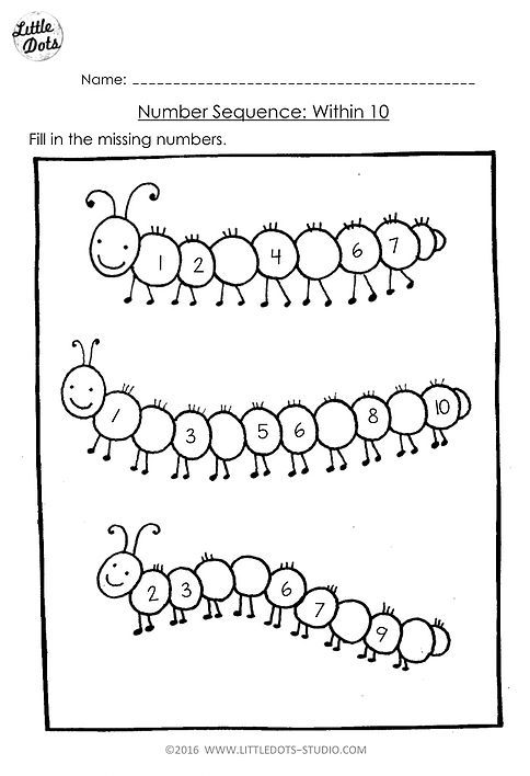 the number sequence worksheet for children to learn numbers and counting them in order